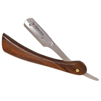 Scalpmaster Deluxe Wood Handle Straight Razor