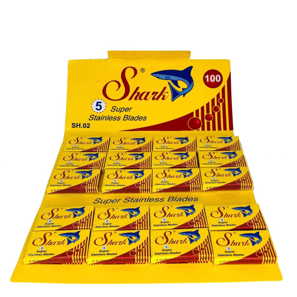 Shark Stainless Steel Double Edge Blades (100 Blades) SH.02