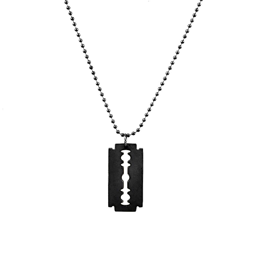 Safety Razor Blade Necklace & Key Ring