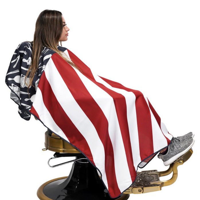 american flag barber cape american flag barber cutting cape usa flag barber cape american flag hair cutting cape barber cape hair cutting capes for men barber cape for men hair cutting cape King Midas cape barbershop cape professional barber cape with sna