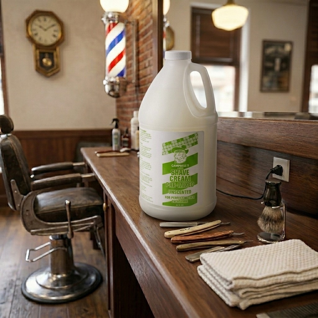 Campbell's UNSCENTED Premix Liquid Lather Shave Cream for Lather Machine