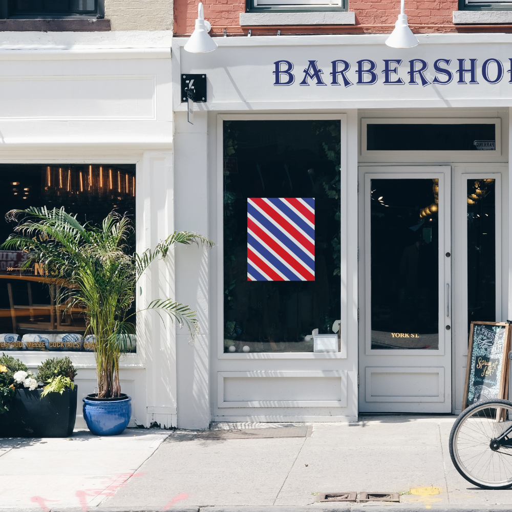 Vincent Barber Salon Signage Barber Stripe