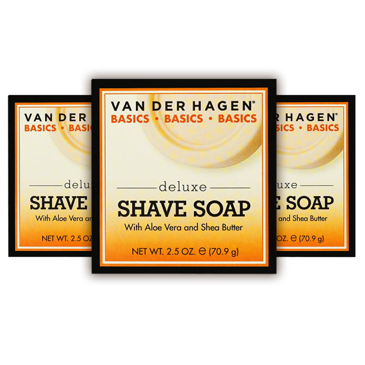 Van Der Hagen Deluxe Shave Soap - 2.5 Oz - 3 Pack