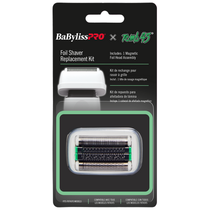 BaBylissPRO X Tomb 45 Wireless-Charging Double-Foil Shaver Replacement Foil - White #FXT45RF2W