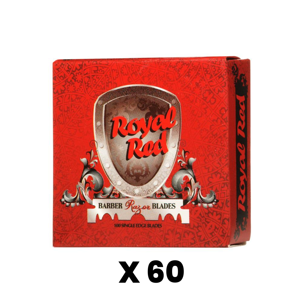 Royal Red Razor Blades (100 Blades) Pre-Snapped Single Edge X 60