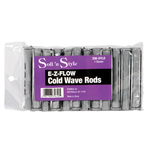 Soft n' Style Concave Cold Wave Rods, Long Gray, pack of 12 #356-GYLO