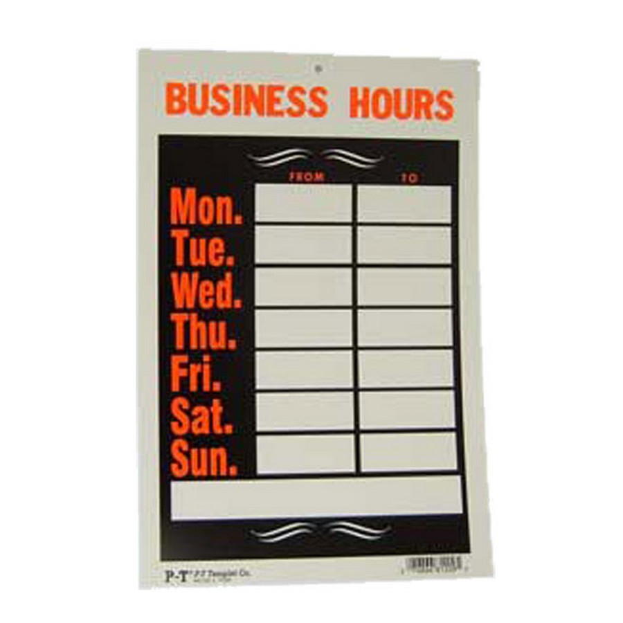 Business Hours Sign