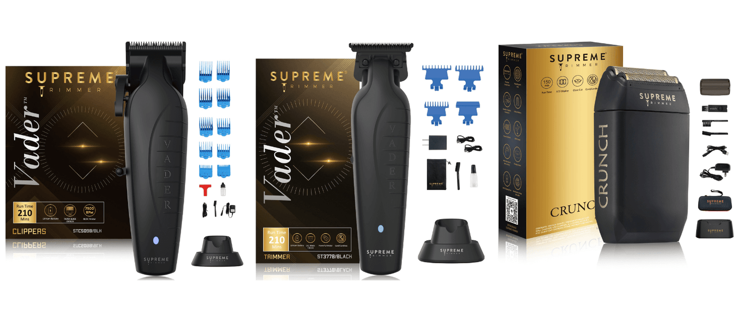 Vader Clipper, Trimmer & Crunch Shaver Bundle - Hair Trimmer, Clipper, and Shaver - Supreme Trimmer Mens Trimmer Grooming kit 