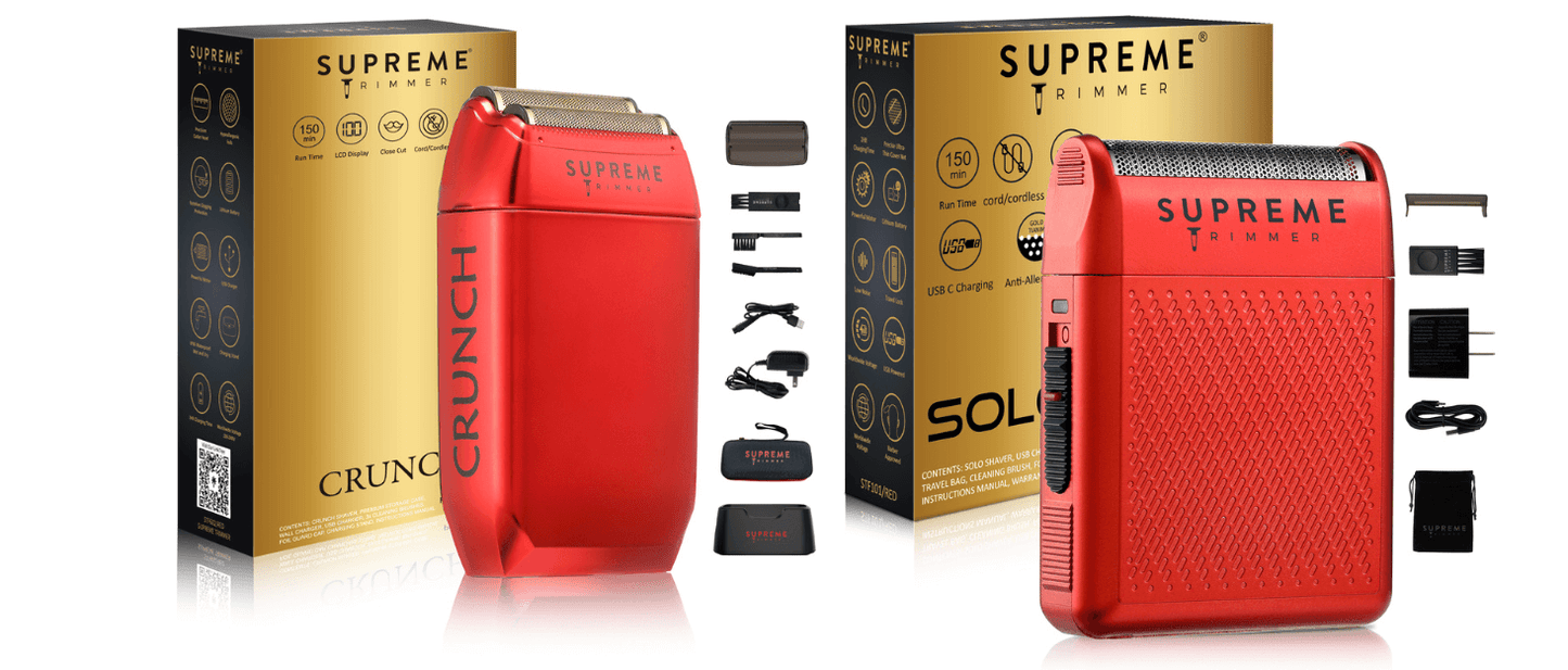 Crunch™ & Solo™ Shaver Bundle - Electric Razors - Supreme Trimmer Mens Trimmer Grooming kit 