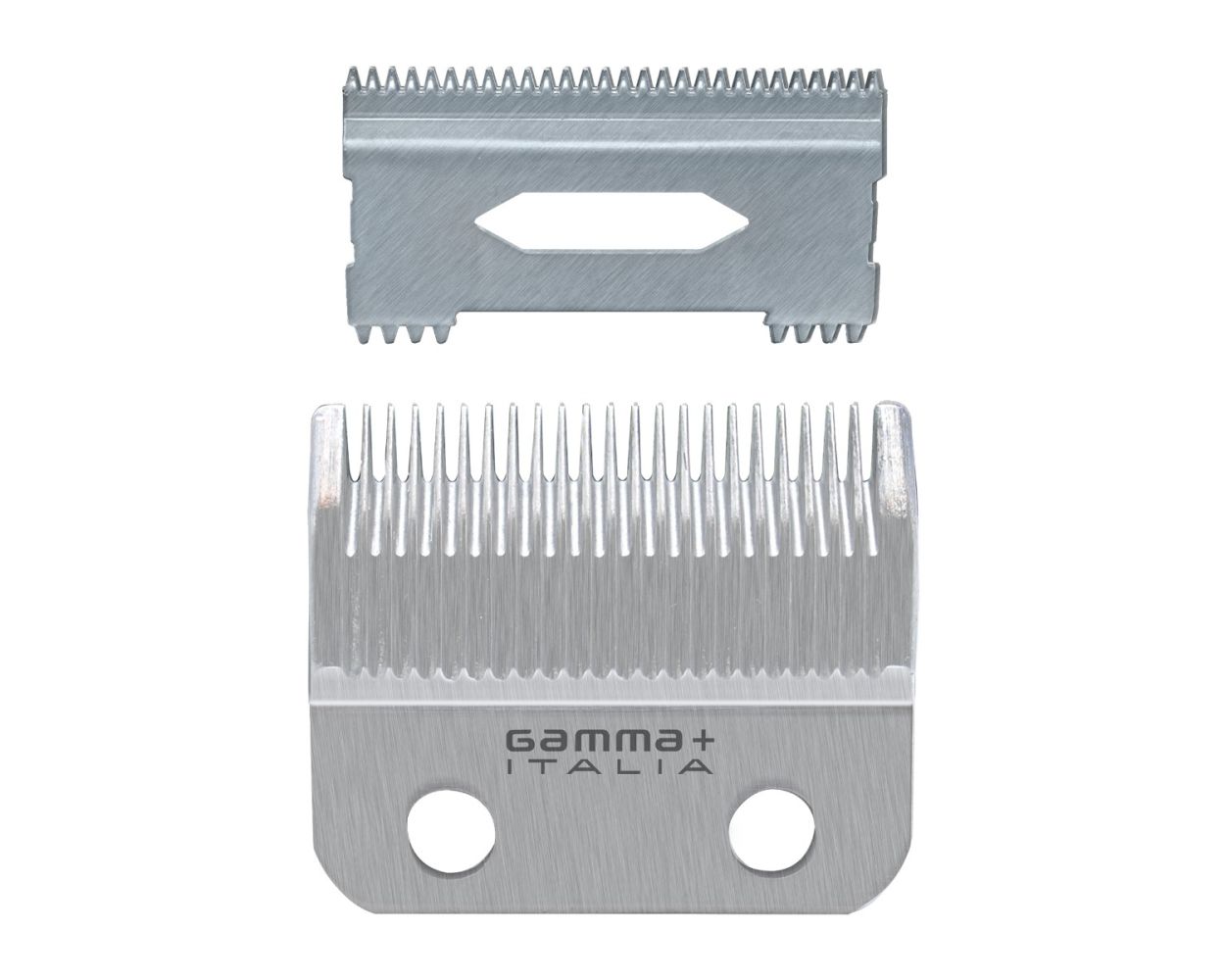 Gamma+ Fixed Stainless Steel Taper Blade with Shallow Tooth 2.0 Cutter Clipper Blade Set #GP539S