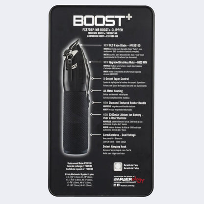 BaBylissPRO Matte Black Boost+ Clipper FX870BP-MB