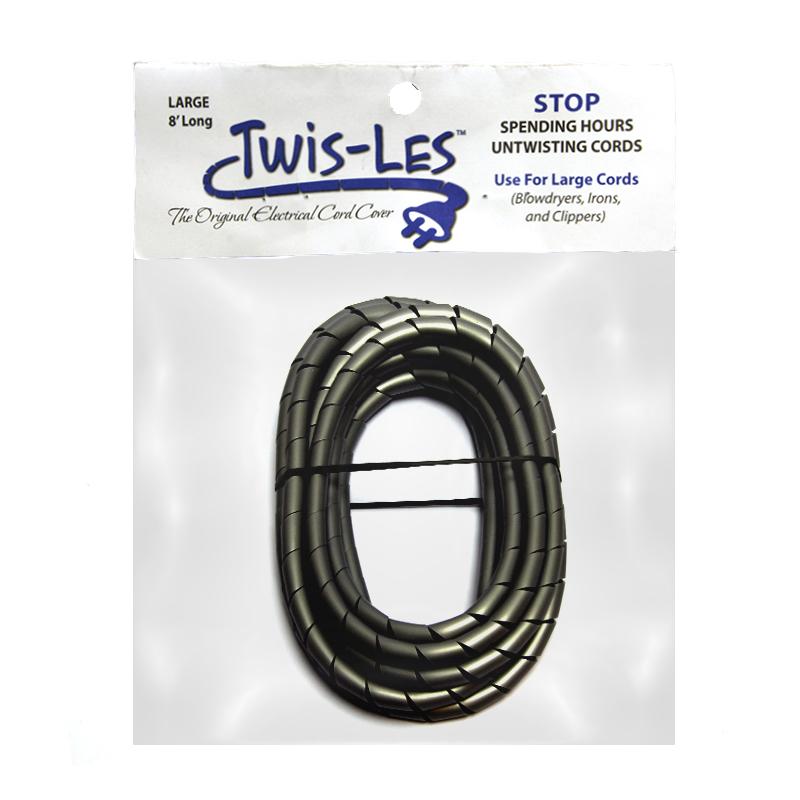 Twis-Les Cord Tangle Preventer Cord Cover Black