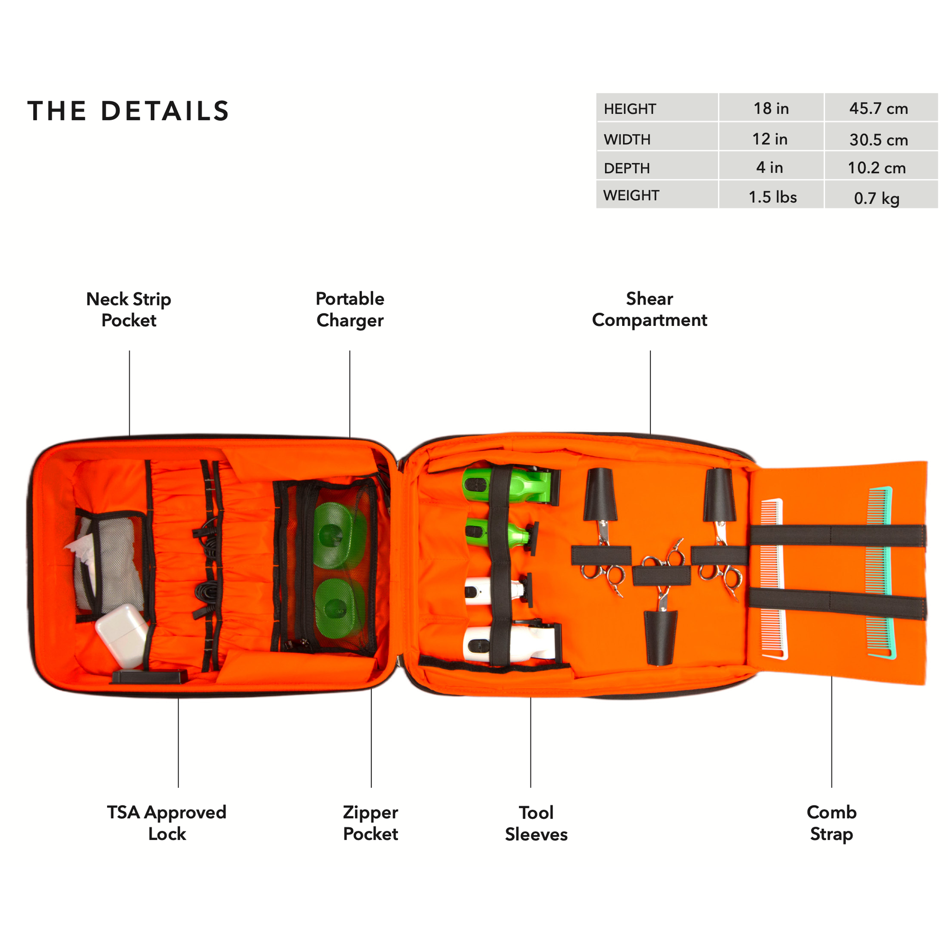 Cocco Mobile Barber Station Backpack #MBS-BAG Specifications