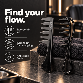 L3VEL3 Styling Comb Set - 2 Pc