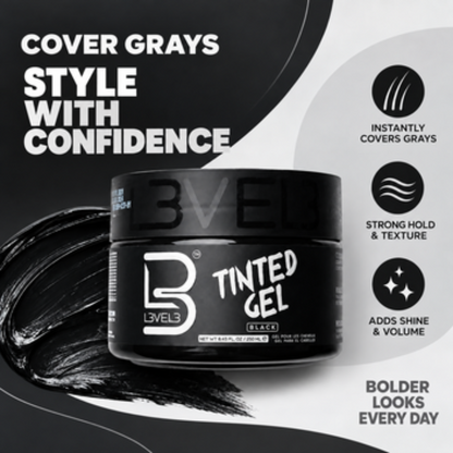 L3VEL3 Tinted Hair Gel - Black Color