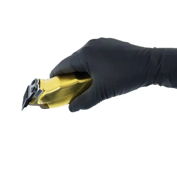 StyleCraft Studio – Professional Black Nitrile Latex Free Gloves with Textured Grip - 100 Count