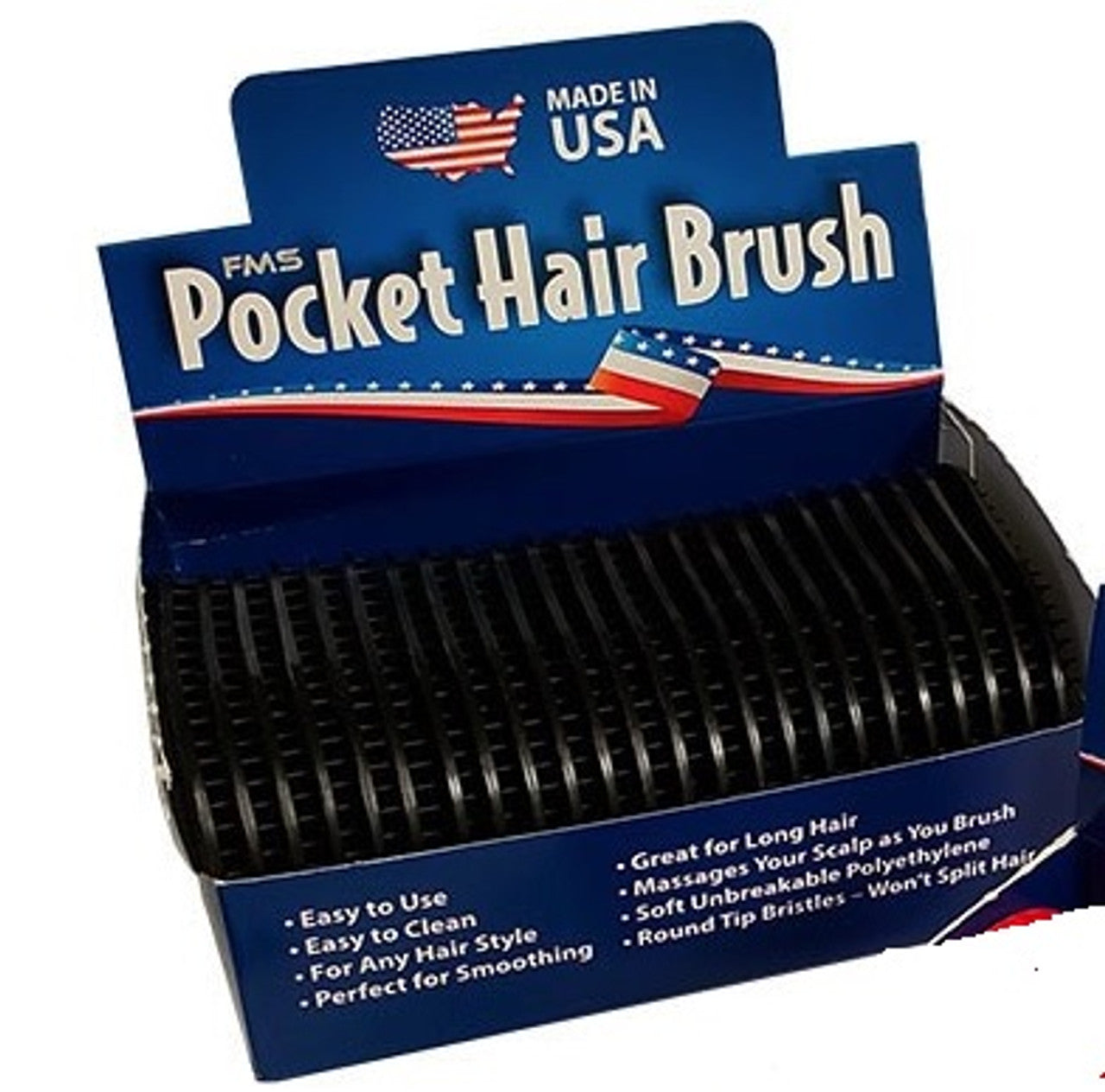 FMS Pocket Hair Brush 24pk