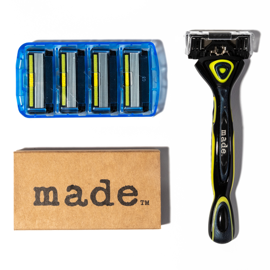 Made Our World Famous 'Made' Razor W/ 4-Pack of Blades Included