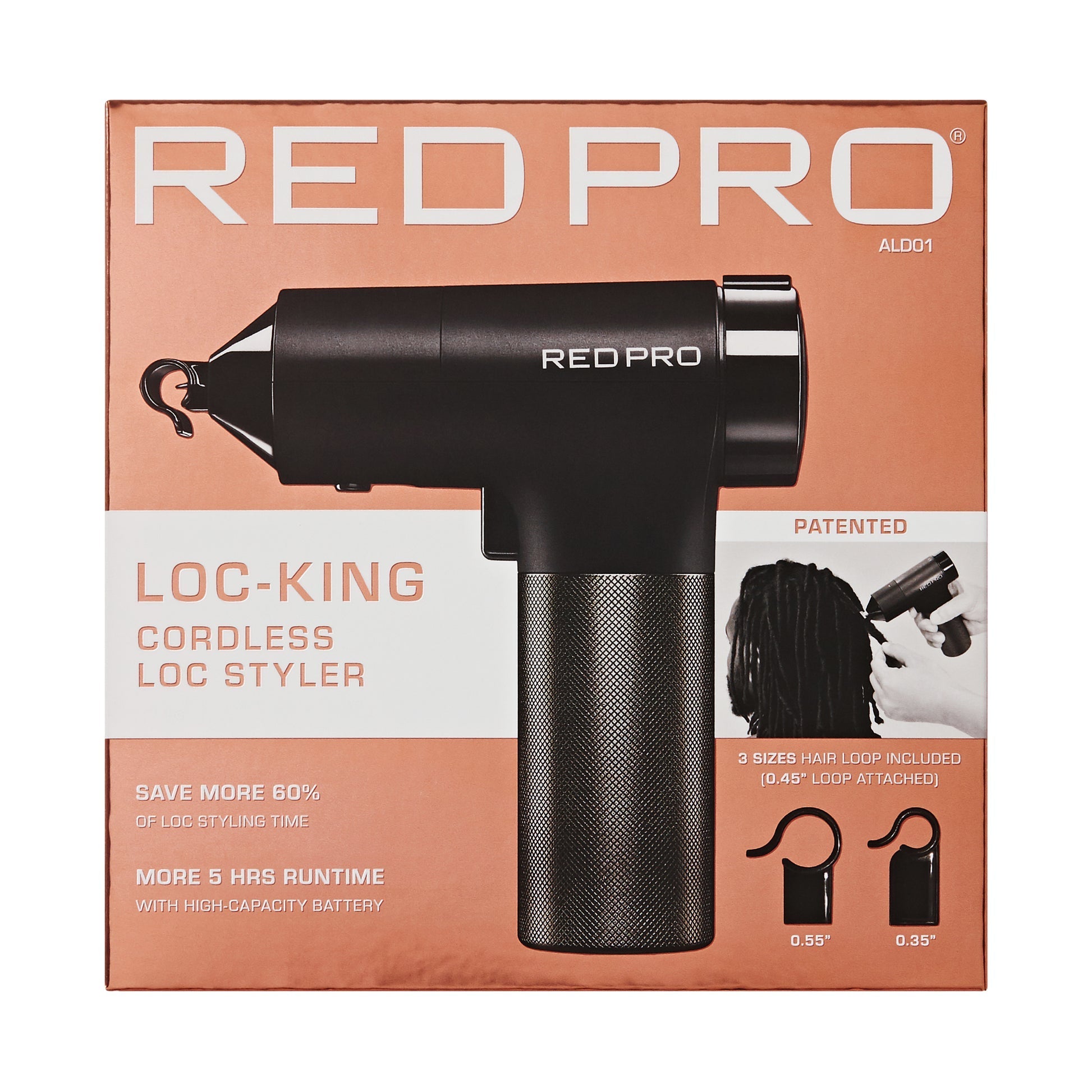Red PRO LOC-KING Cordless Auto Loc Styler