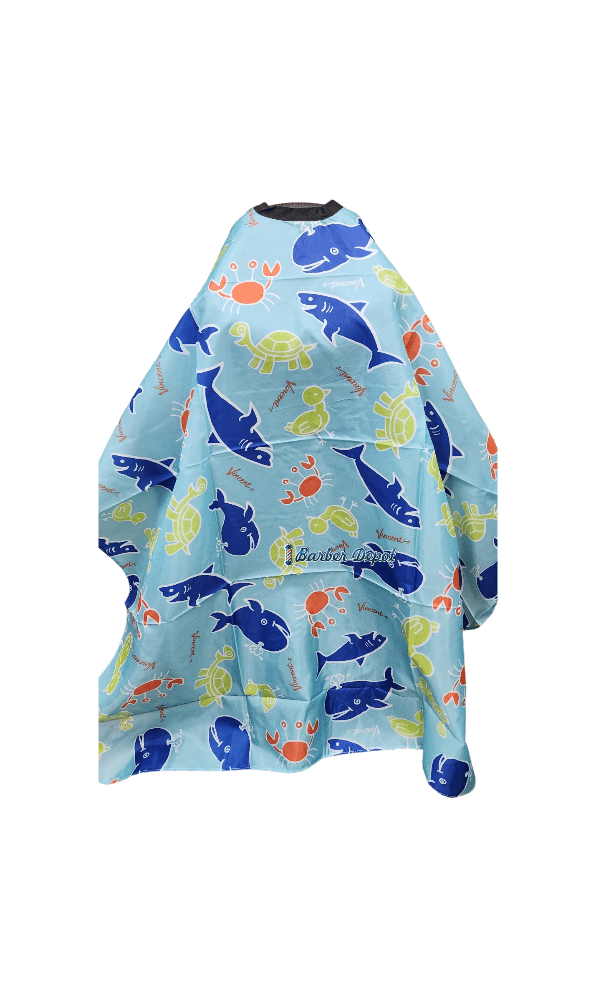 Vincent Kids Cutting Cape Blue Marine Pattern – VT2409