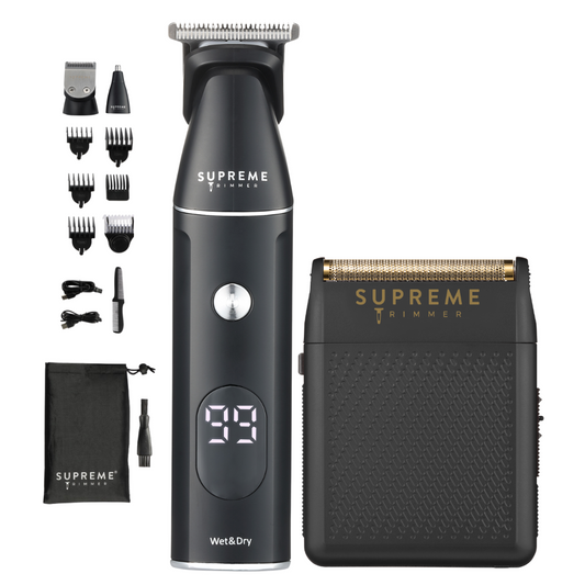 Multigrommer and Foil Shaver Bundle - Trimmer and Electric razor kit - Supreme Trimmer Mens Trimmer Grooming kit 