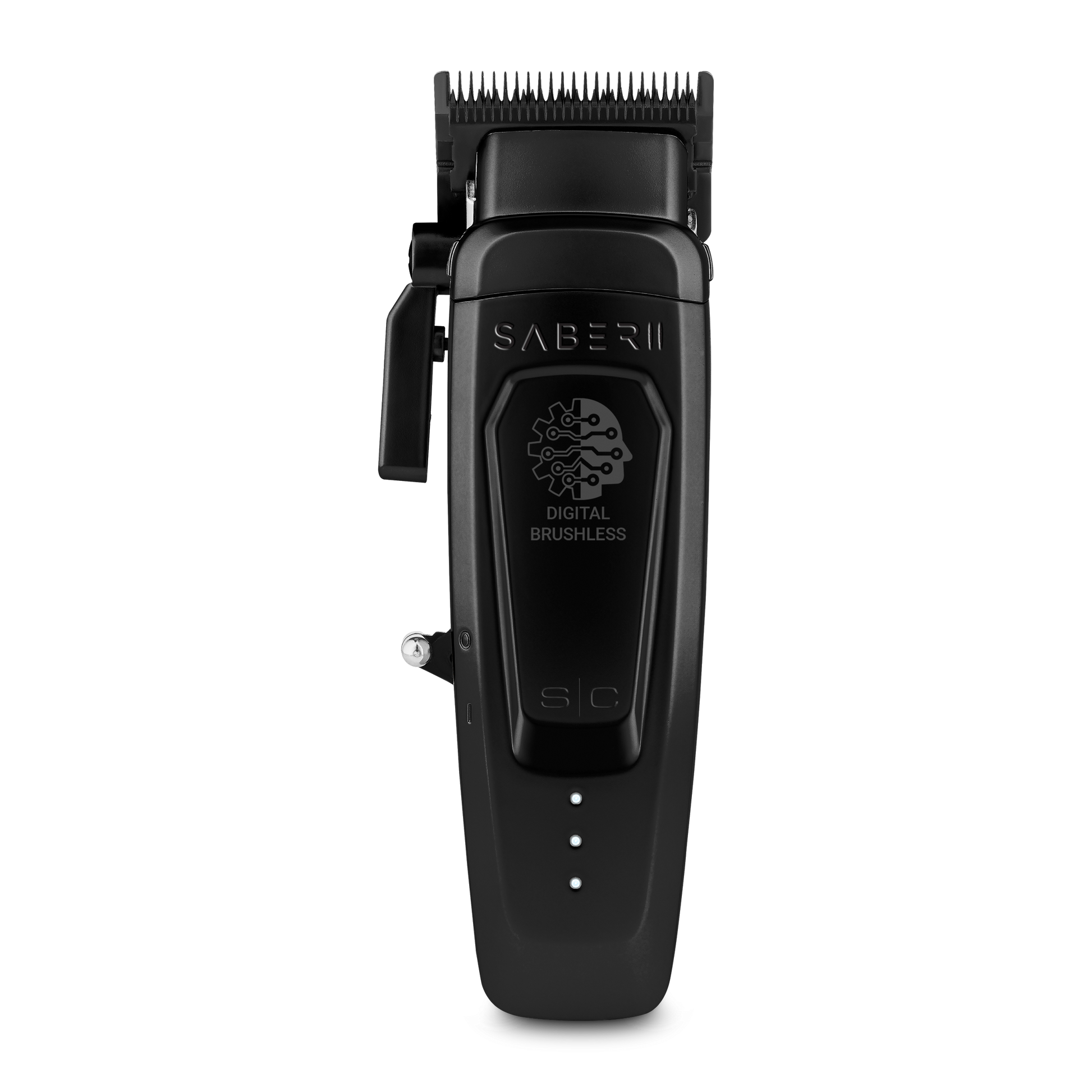 Saber 2.0 Clipper - Professional Cordless Modular Hair Clipper with High-Torque Digital Brushless Motor in Black 