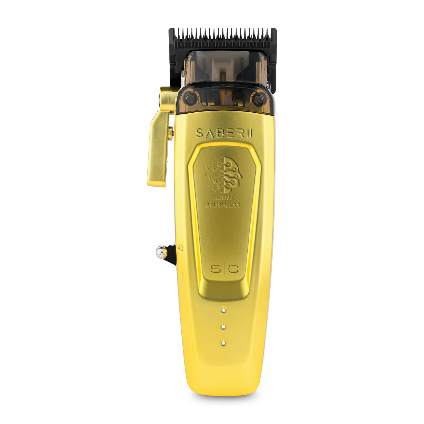 Saber 2.0 Clipper - Professional Cordless Modular Hair Clipper with High-Torque Digital Brushless Motor in Gold 