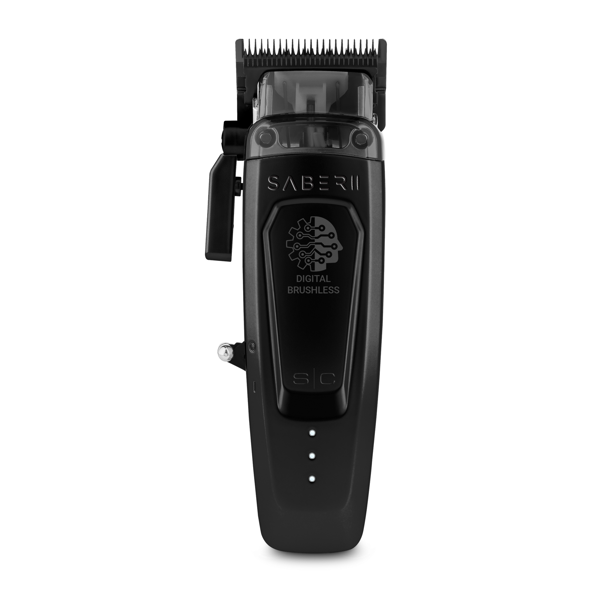 Saber 2.0 Clipper - Professional Cordless Modular Hair Clipper with High-Torque Digital Brushless Motor in Black 