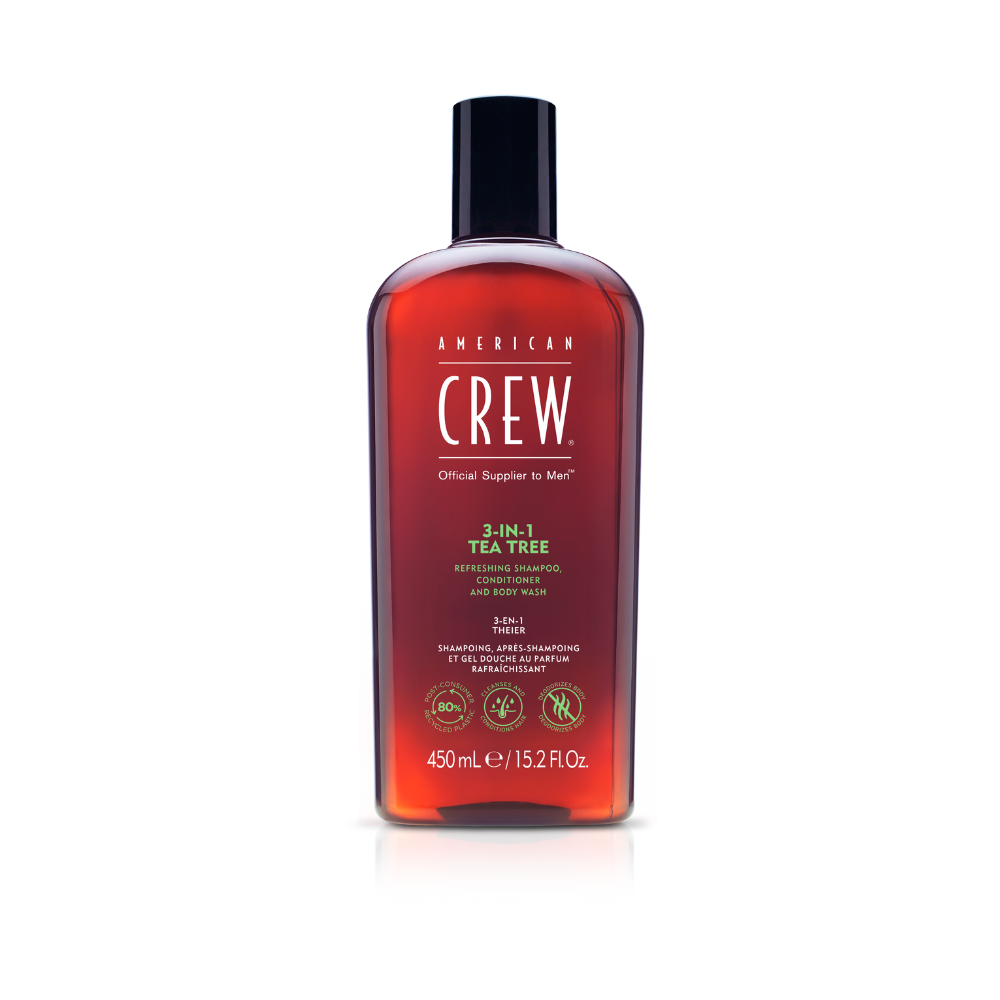 American Crew 3-in-1 Tea Tree Shampoo, Conditioner and Body Wash