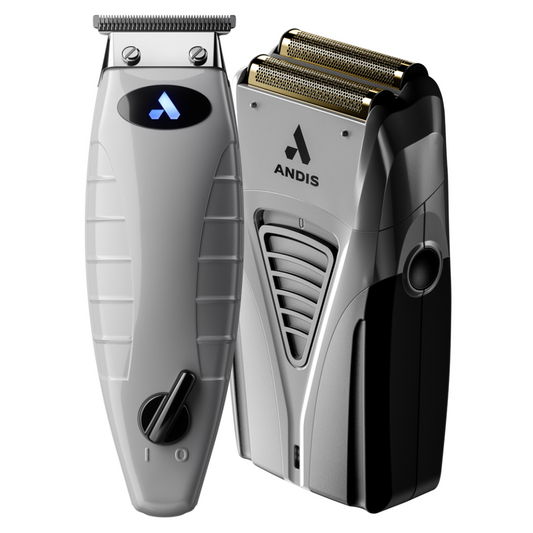 Andis Cordless T-Outliner Trimmer + Andis ProFoil Lithium Plus Titanium Foil Shaver Combo