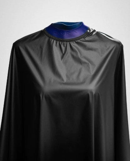 Zuka Professional Chemical Cape With Silicone Cape Seal - Black