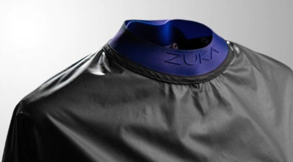 Zuka Professional Chemical Cape With Silicone Cape Seal - Black