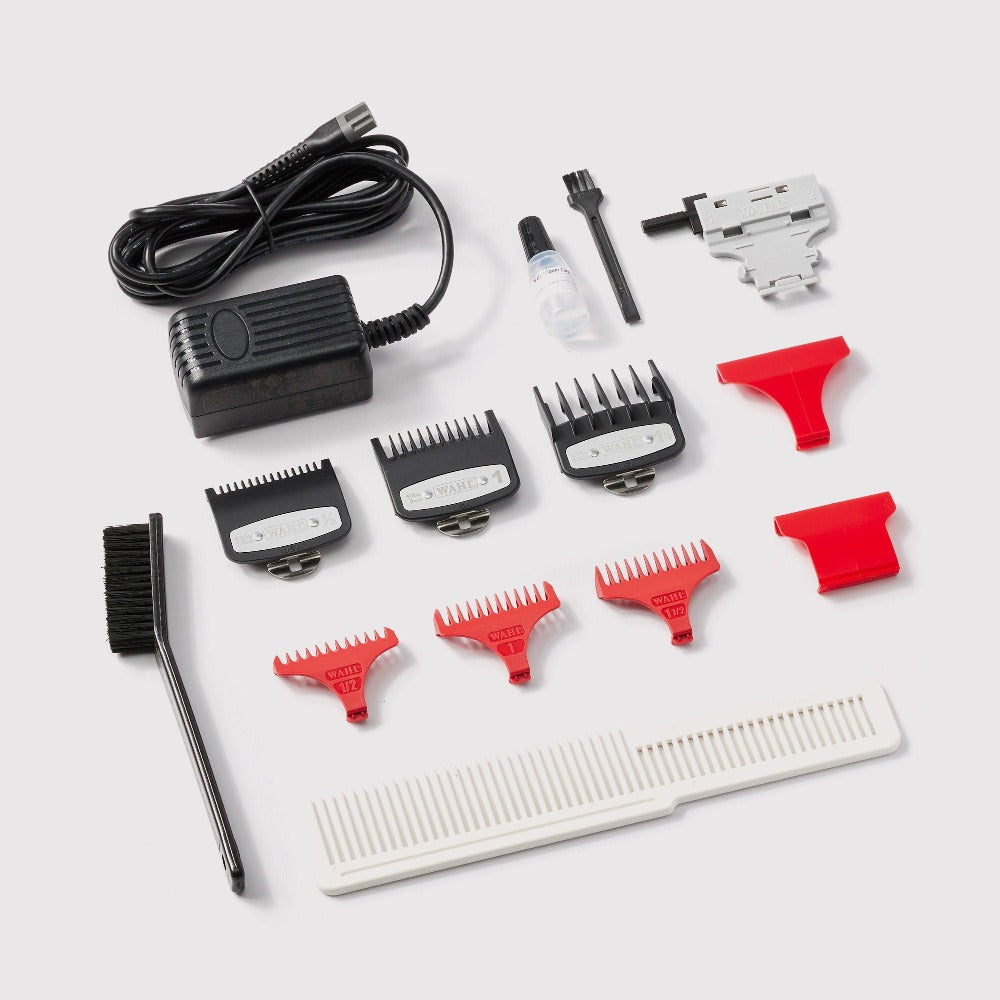 Wahl Cordless Barber Combo #3025397 Magic Clip and Detailer With Upgraded Motor and Titanium and DLC Stagger Tooth Blades - Includes FREE Bag!